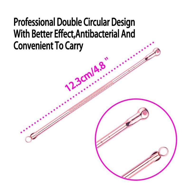 4 pcs/set Acne Blackhead Removal Needles Pimple Metal Extractor Black Head Pore Cleaner Deep Cleansing Tool Care Beauty Kit