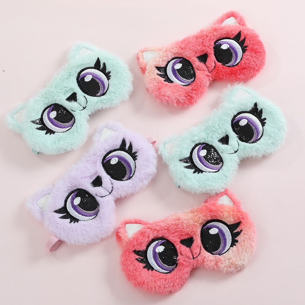 Plush Sleep Mask Cute Koala Rabbit Blindfold Eye Band Aid Cover Night Dream Mask Cotton Bandage Sleeing Relax