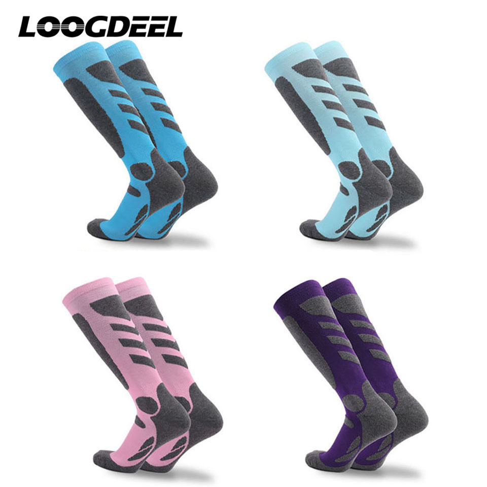 Loogdeel calze da sci invernali a tubo lungo asciugamano addensato fondo assorbimento del sudore calore calze da alpinismo calze sportive all'aperto