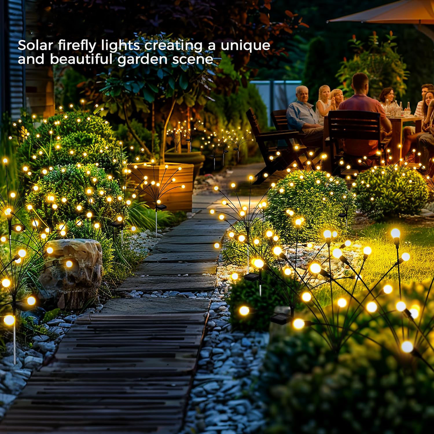Luces solares de jardín, luz oscilante Solar, luces de viento para exteriores, luces decorativas para Patio, decoración de camino