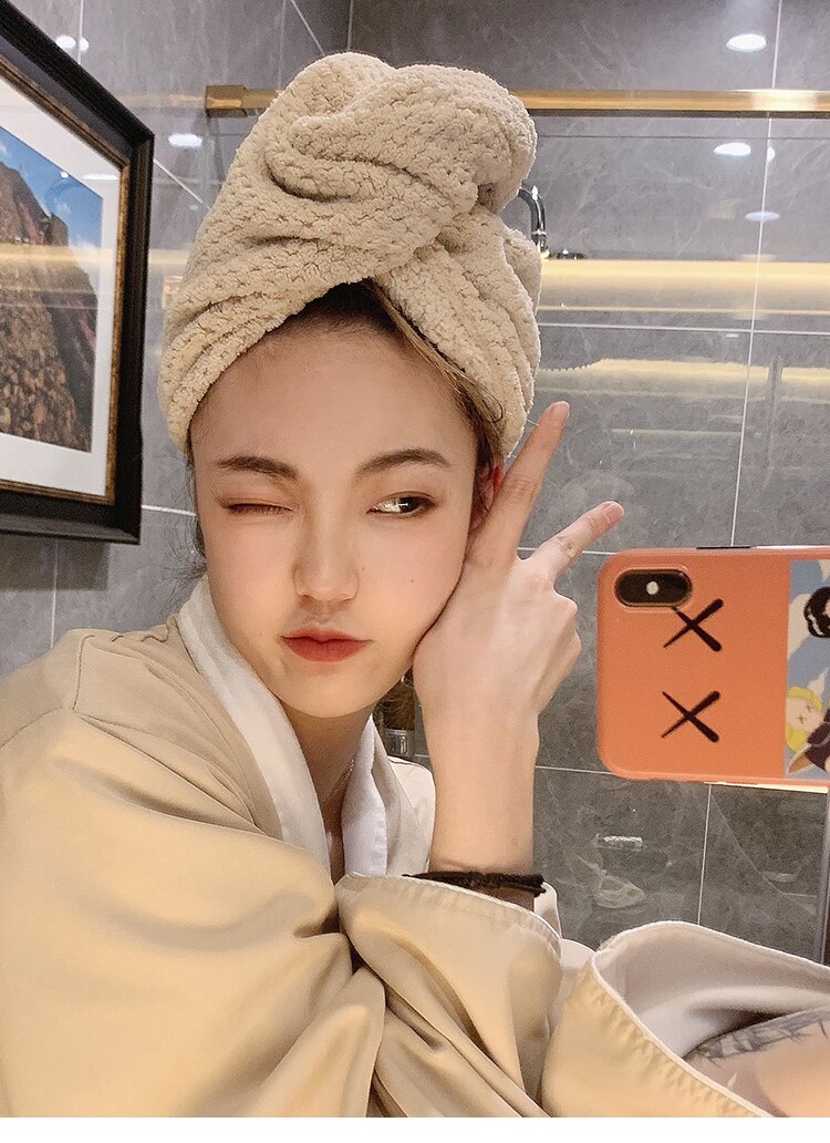 Japan Magic Hair Fast Drying Dryer Towel Bath Wrap Hat Quick Cap Turban Dry Bathroom Towels Bathroom Towel: B