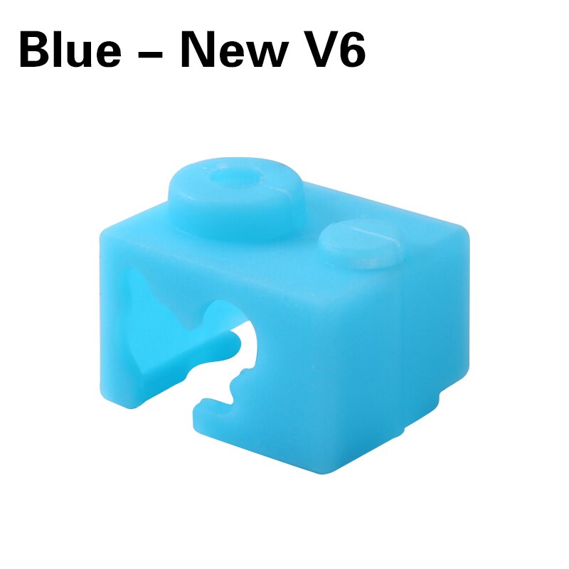 Für V6/MK7 MK8 MK9/MK10/Volnaco Silikon Socken Heizung Block Hotend Protector Isolierung Abdeckung Für 3D drucker Heißer Ende Wärme Block: Blue- New-V6