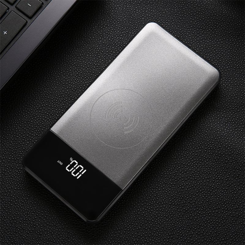 10 W Qi Drahtlose 10000mah Power Bank PD 18 W schnelle Lade Für telefon Externe Batterie Bank Eingebauten Ladegerät power