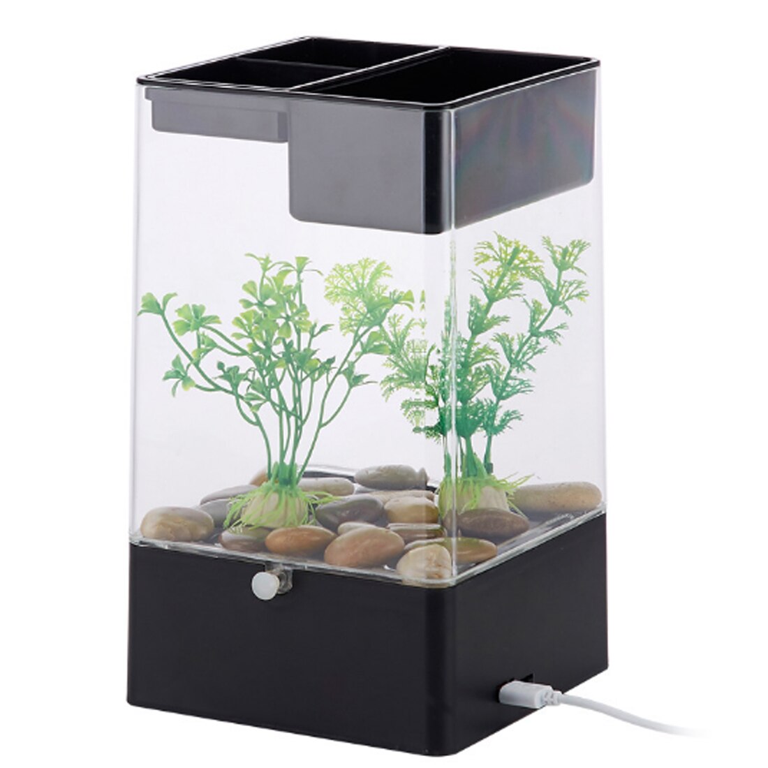 No-need Change Water Lazy Mini Fighting Fish Tank Standard Configuration with Colorful Lighting Effect