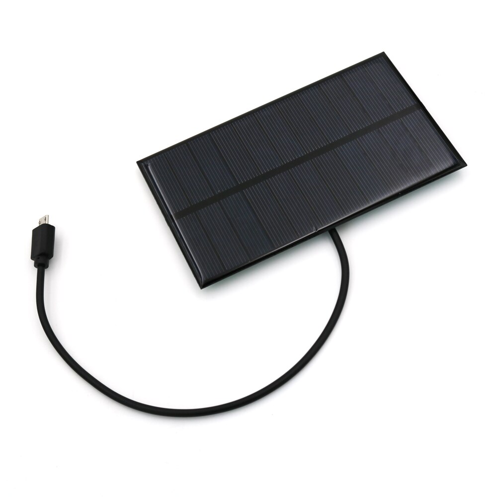 Chargeur de batterie solaire 1.65W, sortie 5.5V, port Micro USB Android, régulateur de Charge 5V 300ma