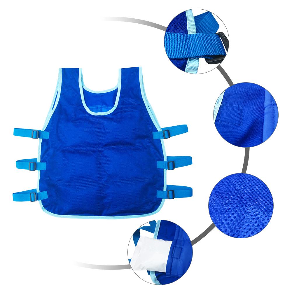 Fishing Cooling Vest Outdoor Riding Blue Adjustable Size Reduce Temperature For Men And Women