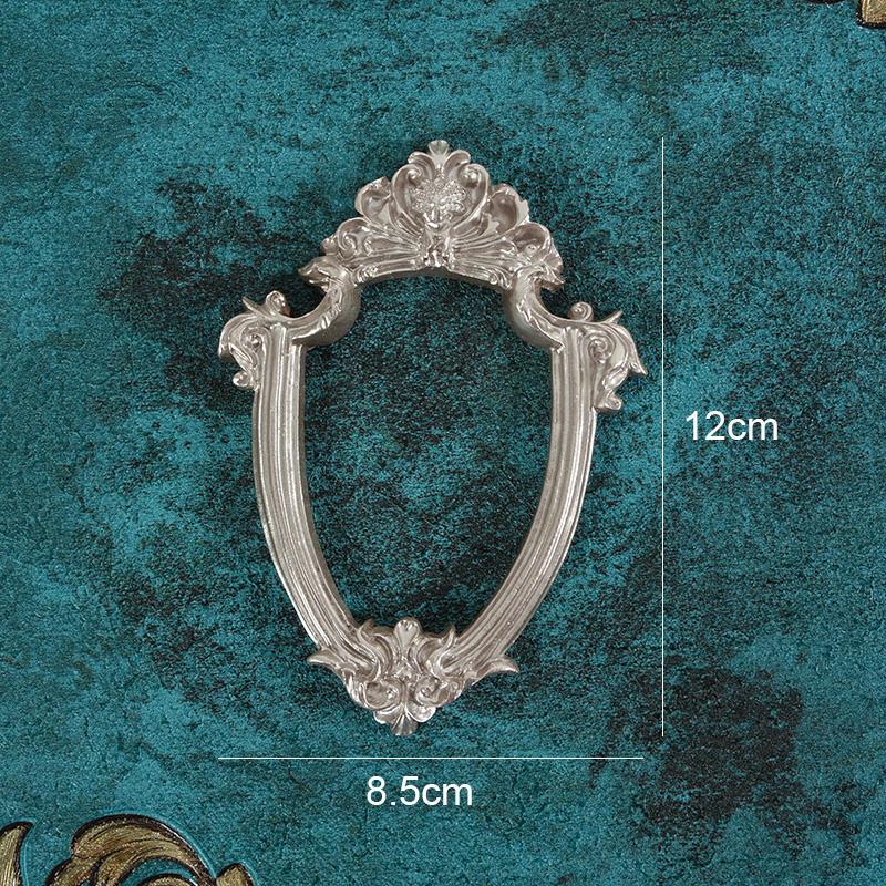 Silver Background Photo Frame para Fotografia, Retro Props, DIY Picture Frames, Studio Room Decor, Jóias Acessórios: LIGHT BLUE