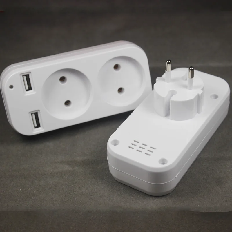 Wall USB plug adapter double Socket Outlet for phone charge Double USB Port 5V 2A UsbIndicator light Z-10