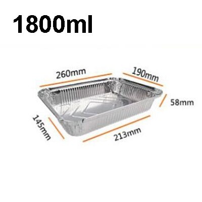 20 pezzi di vaschette antigoccia, griglia in alluminio usa e getta per griglia per grasso: 1800ml / 20Pcs box