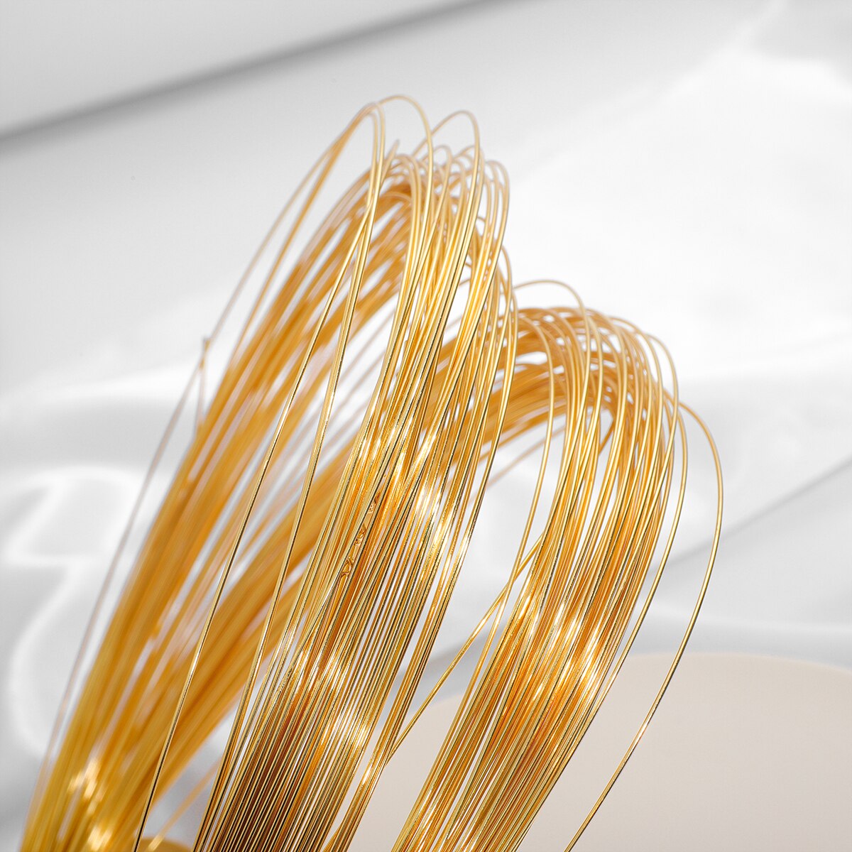 1Meter 18KGold Plating Copper Beading Wire Cord String for Diy Winding Necklace Bracelet Jewelry Finding Craft Making Accessory