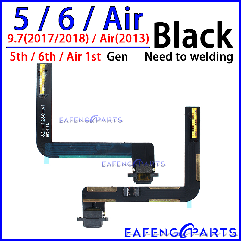 USB Ports Charger Dock Connector Microphone Cable for Ipad Air 3rd 4th 5th 6th 7th 8th 9th 10th 5 6 7 8 Generation Charging Flex: Brown