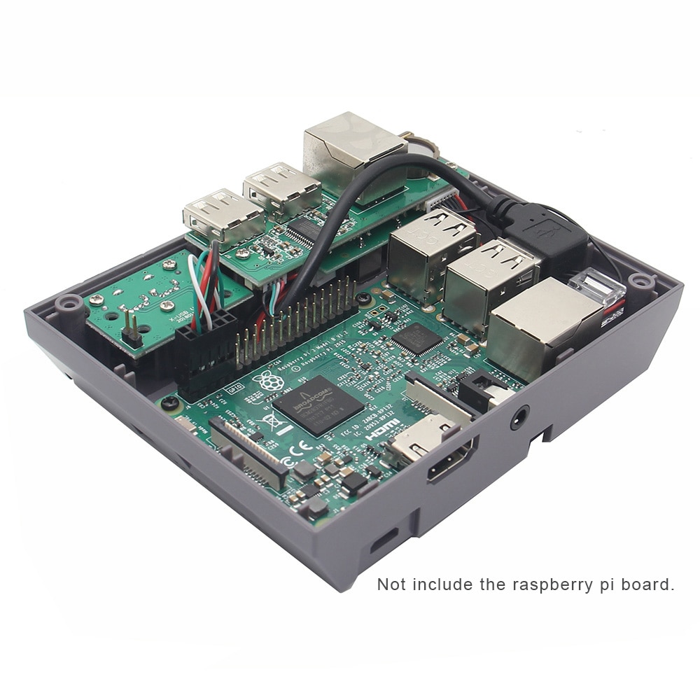 boîtier Raspberry Pi 3 B + (Plus) NESPi Pro avec Console de jeu Style RTC NES FS | boîtier pour Raspberry Pi 3 modèle B +, 3B