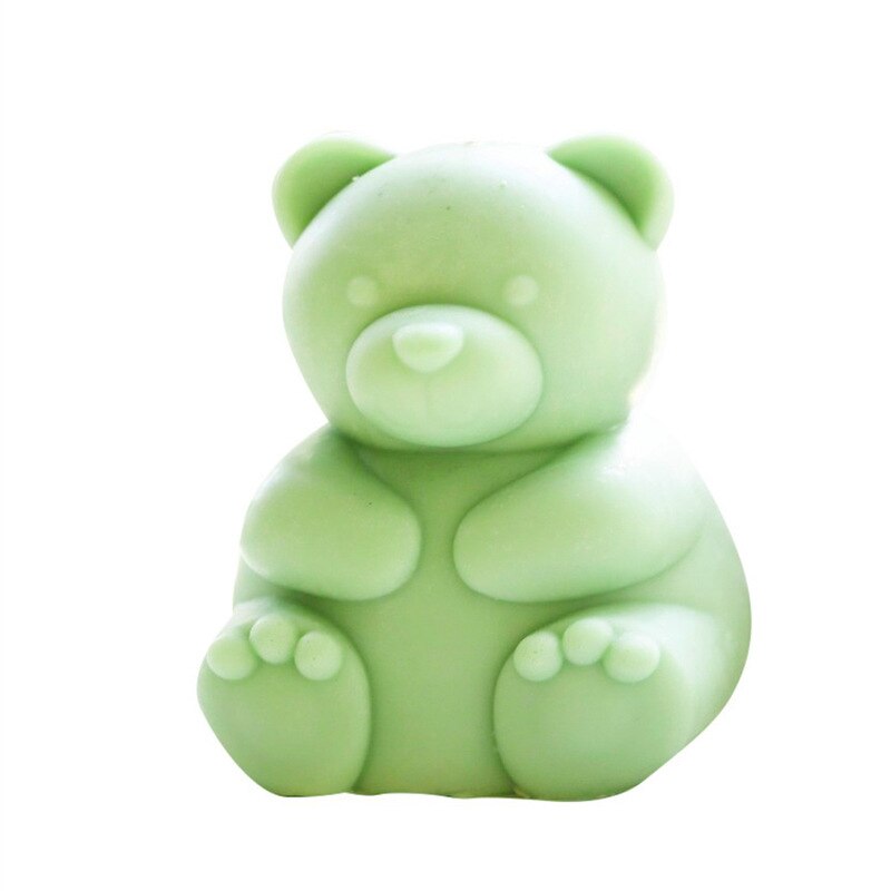 Cute big bear scented candle mold animal plaster chocolate mold handmade diy material silicone mold
