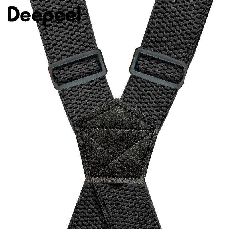 Deepeel-tirantes elásticos ajustables para hombre y adulto, suspensorio DE TRABAJO ancho con 4 clips, 3,5X120cm, 1 unidad