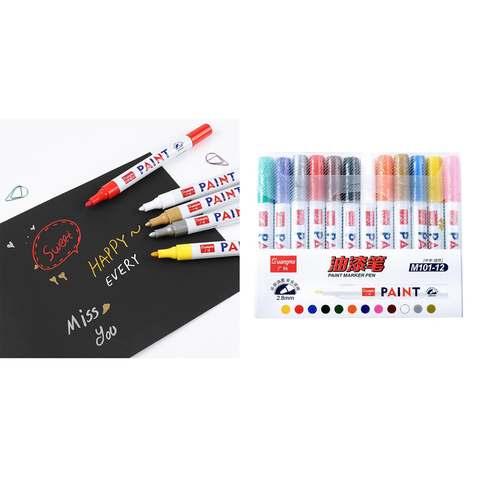 Wodoodporne farby akrylowe długopisy metalowe markery pióro malowanie kamieni płótno szklana ceramiczna robić malowania na kubki kubki głaz