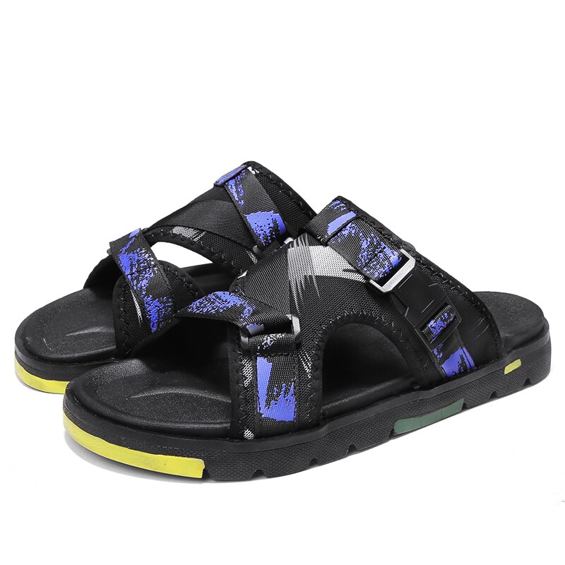 Sandel homme arbejde ete mand sandaler-mænd sandaler sandaler playa slide gummi strand erkek sandalet sandal uomo heren udendørs til: Sort lilla / 44