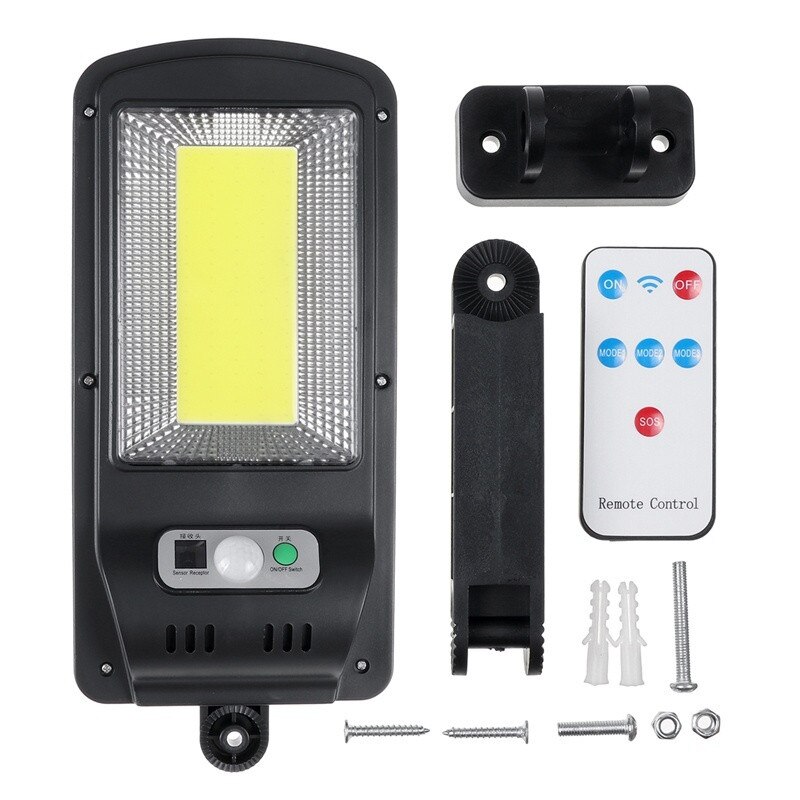 Ledet solenergi gatelykt utendørs vanntett vegglampe ekstern pir sensor menneskelig induksjon kolbe industriell hage motorvei lampe: Sitrongul / 2 stk