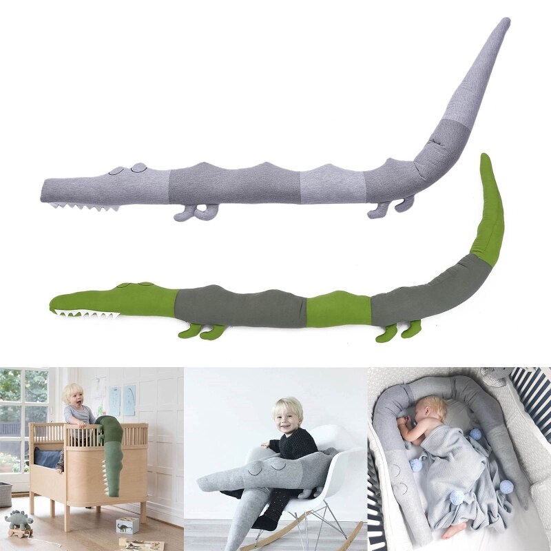 Leuke Cartoon Krokodil Baby Bed Omliggende Troostende Kussen Pasgeboren Kinderen A2UB