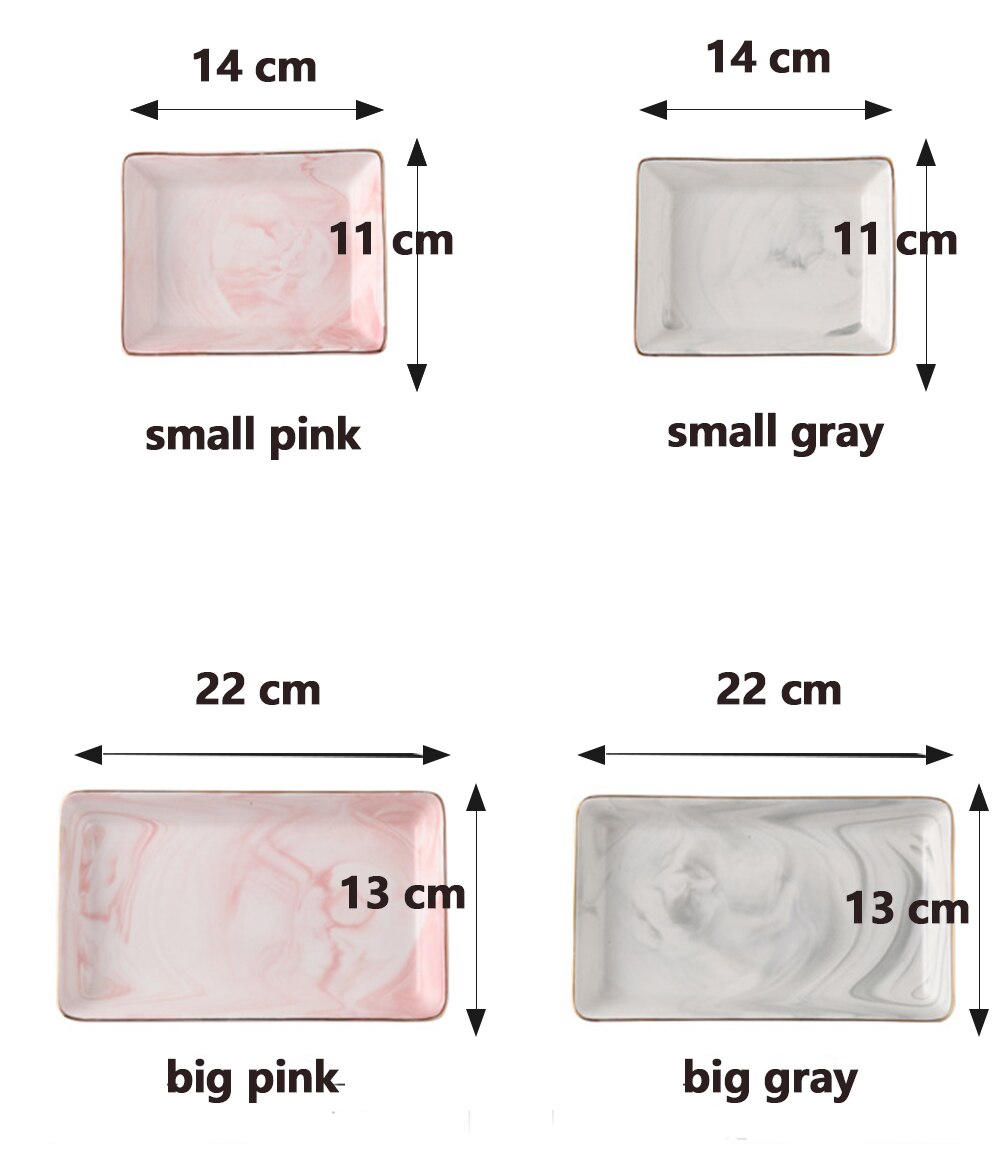 Nordic Stijl 1 Pcs Keramische Vierkante Golden Rim Sieraden Schotel Platen Ringen Snack Snoep Opbergvak Snack Bruiloft Decoratie Ambachten