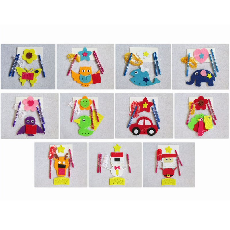 DIY Craft Kit - Felt Windbell Wind Chime for Education Kids Children - mixed designs 30 sets/lot