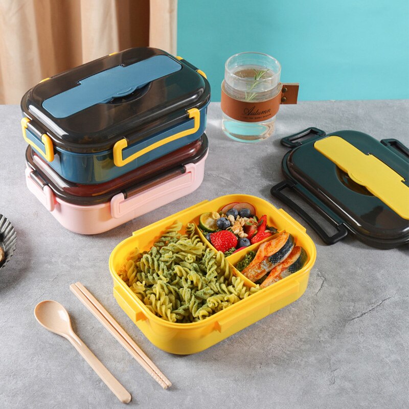 Bento box japanese style food container storage insulated lunch container Breakfast Boxes Wheat Straw Material lunch box