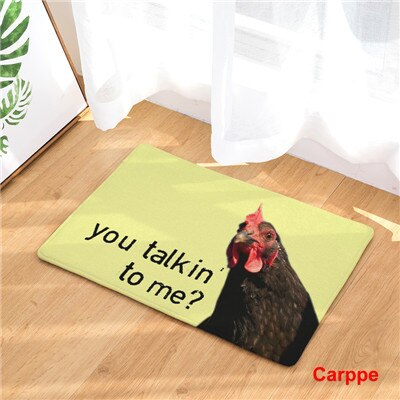 Anti Slip Floor Carpet Mat Chicken Animal Pattern Print Doormat for Bathroom Kitchen Entrance Rugs Home Decoration 40x60 50x80cm: 5 / 40x60cm