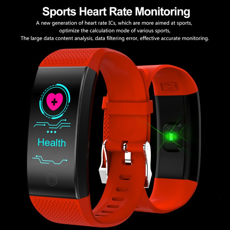 Qw18 smarta armband sport smart klocka sport steg hjärtfrekvens fitness tracker smart armband för män realtidsmätning smart