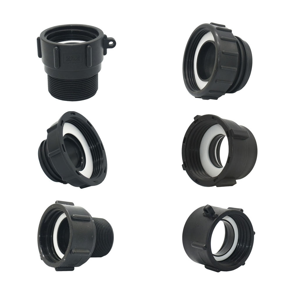IBC Tank Adapter S60 To 1.5" 2" 63/75/80/100mm Male Female Thread Connector Water Tap Connectors Replace Ment Fittings Coupler