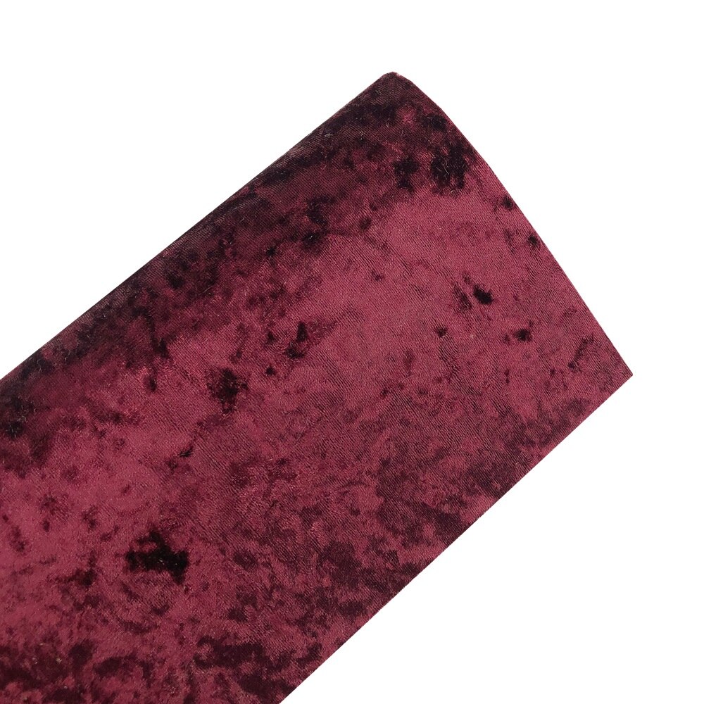 Rainbow 30x30cm Size Gorgeous Velvet Fabric Sheet Backing Sticked Soft Felt for Bows, Earrings, and Crafts DIY: BURGUNDY