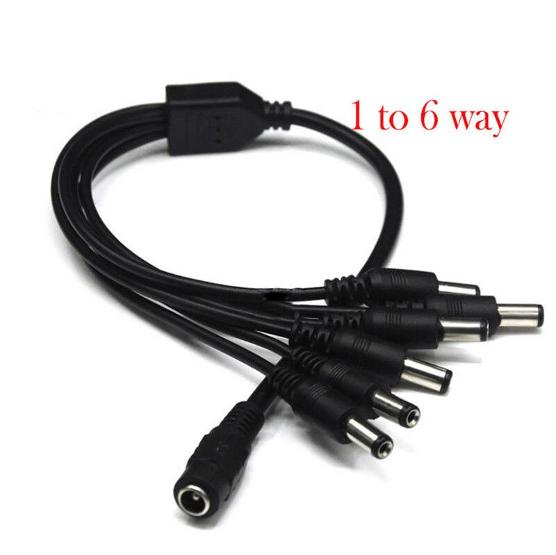 1 Female Naar 2 3 4 5 6 8 Way Man Power Plug Splitter Kabel CCTV Led Strip 12 v DC