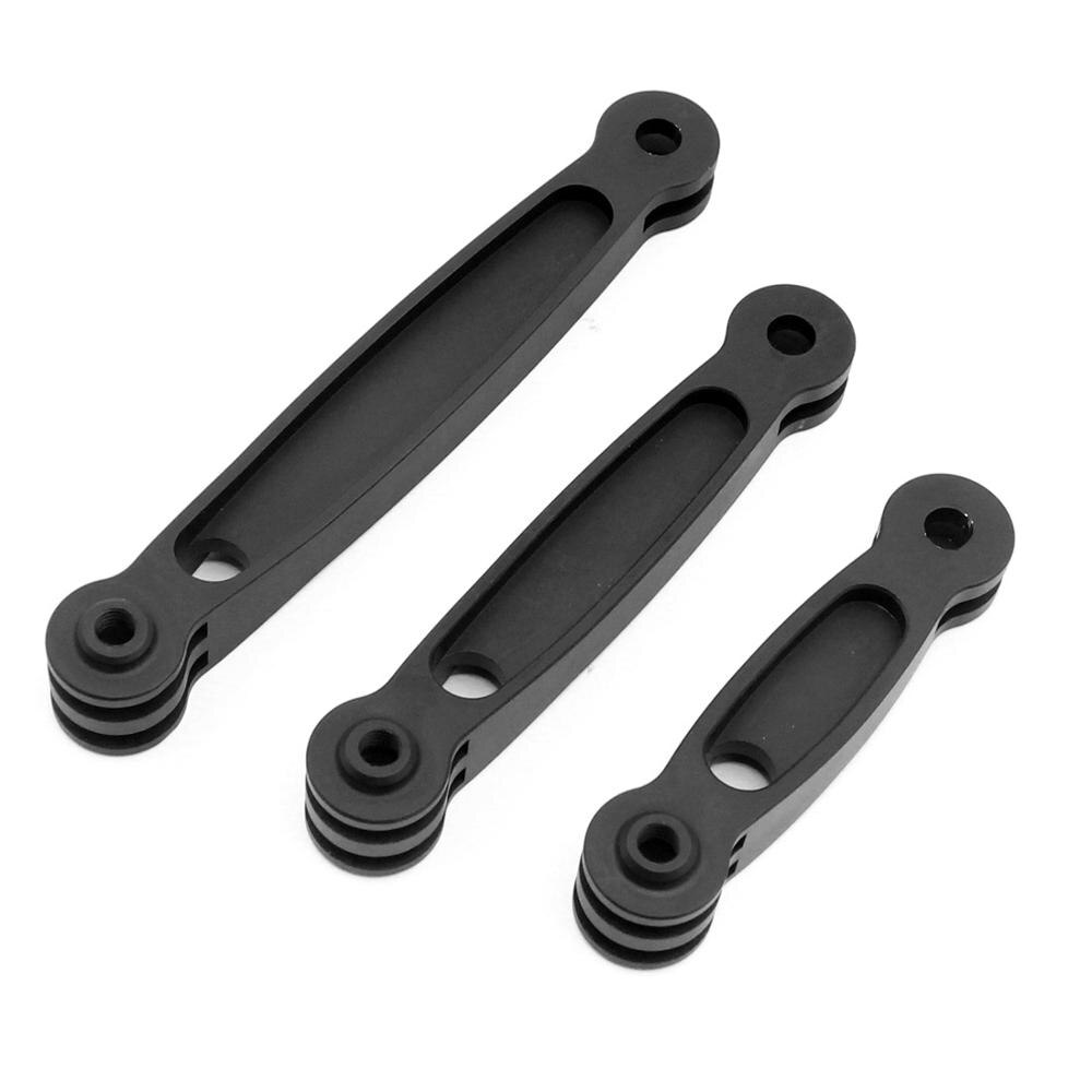Til gopro tilbehør cnc aluminium mount hjelm arm forlænger stang selfie stick 3 vej til go pro hero 8 7 9 sjcam xiaomi  yi 4k