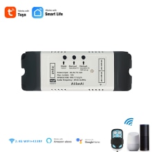 Tuya smartlife  dc 12v 24v 32v wifi trådløs bryter, intelligent modulrelé, inching-modus, alexa google hjem  rf433 fjernkontroll
