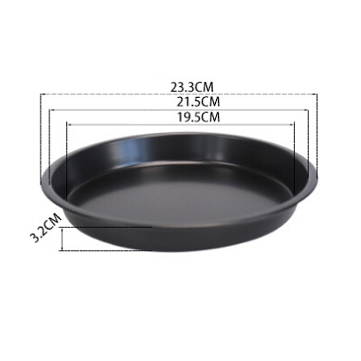 Ronde pizzaplaat 6 inch / 8 inch / 9 inch pizzavorm van koolstofstaal antiaanbaklaag ronde bakplaat oven- en vaatwasserbestendige pizzapan