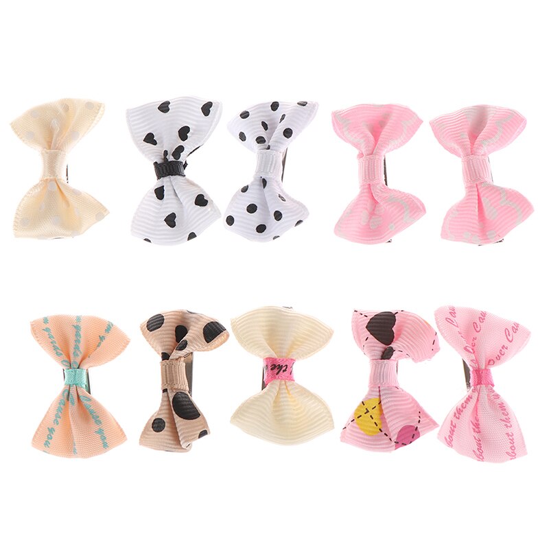 Random 10Pcs/lot Baby mini Bow Hairpins Girls Hair Accessories Kids Hair Clips Mini Cute for baby girl