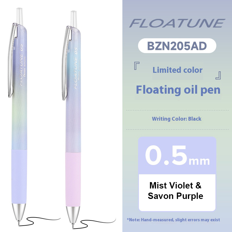 Pentel FLOATUNE Pastelowy długopis żelowy 0,5 mm z cienką końcówką Lekki pręt mgły Odporny na rozmazywanie czarny długopis robić notatek Dziennik Estetyczne artykuły papiernicze: zielone światło