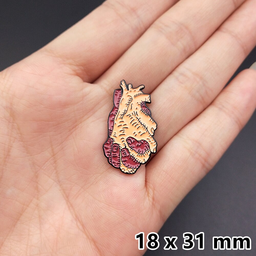 Broches de dibujos animados con corazón esmaltado, insignias, bolsos, alfiler de Metal, para amigos, joyería, broche, ropa artesanal, sombreros, mochila: 283