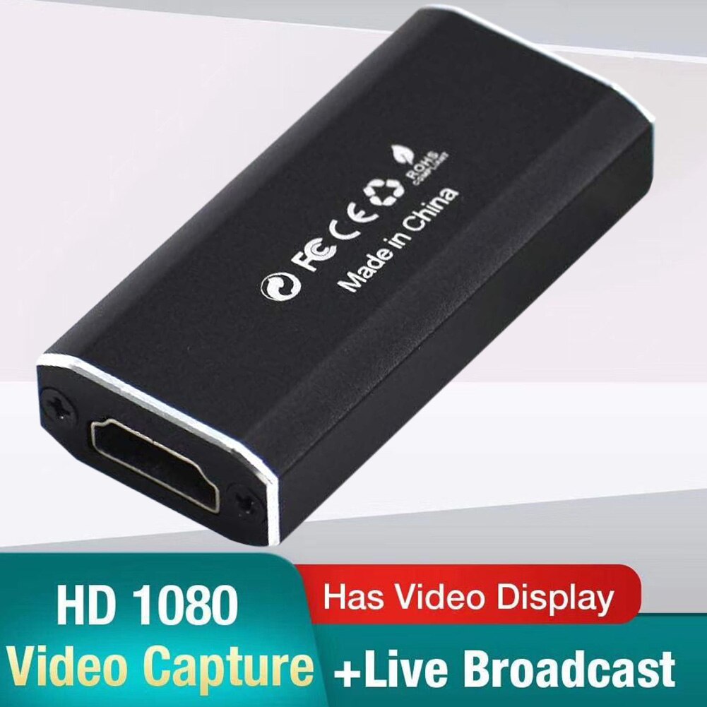 1080p 30 fps optagelsestilbehør videokort live broadcasting gaming high definition hdmi til usb 2.0 plug and play