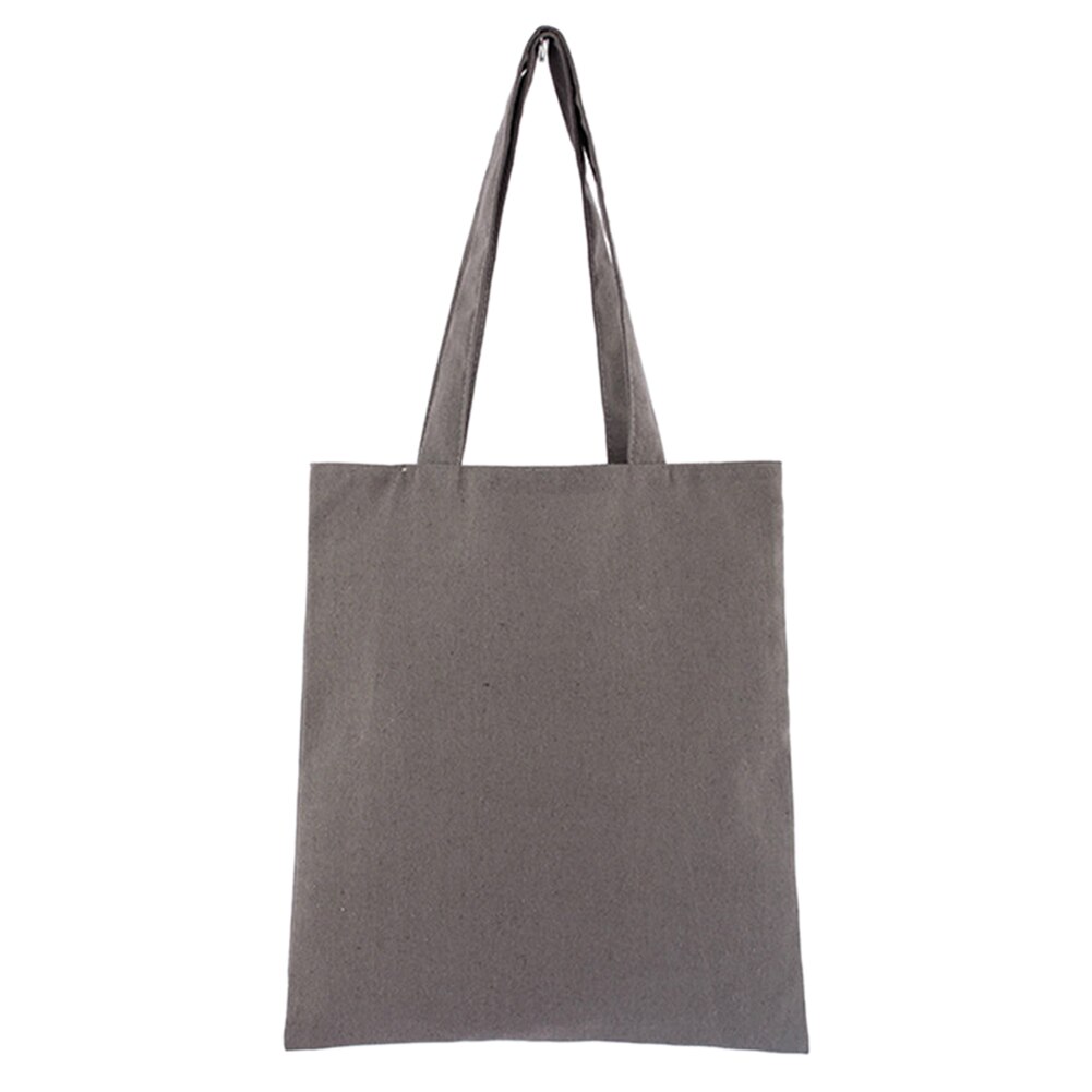 Naturel solide doux Eco freinely sac fourre-tout mélange de coton réutilisable stockage sac à provisions #734: Gris