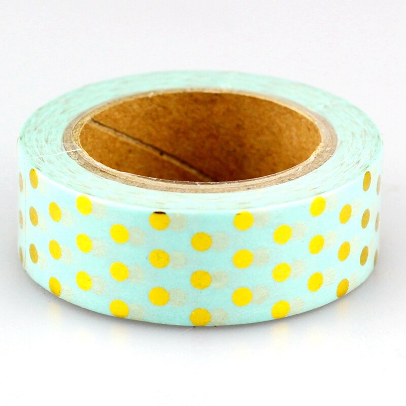 10m Foil Washi Tape Pineapple Stripe Dot Set Japanese Stationery Kawaii Stickers Scrapbooking Tools Masking Tape Diy Photo Album: Light yellow