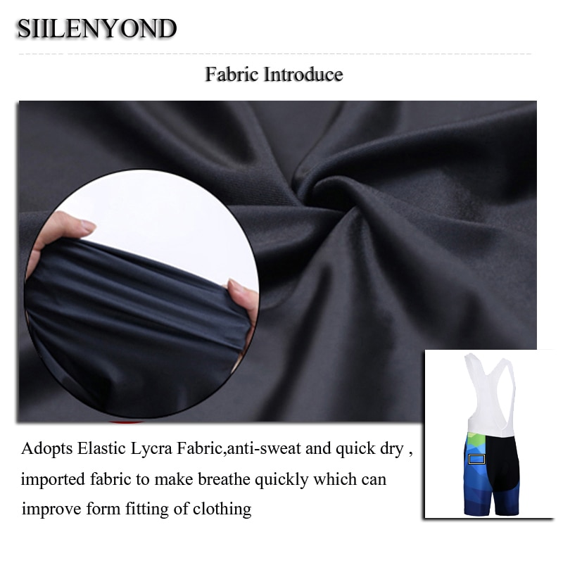 Siilenyond snabbtorkande cykelhaklapp tigers pro cykelhaklappshorts som andas bekväma mtb 3d gel vadderade sportkläder för män