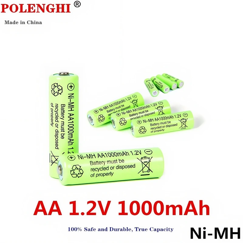1.2V 1000mAh AA NI-MH rechargeable battery