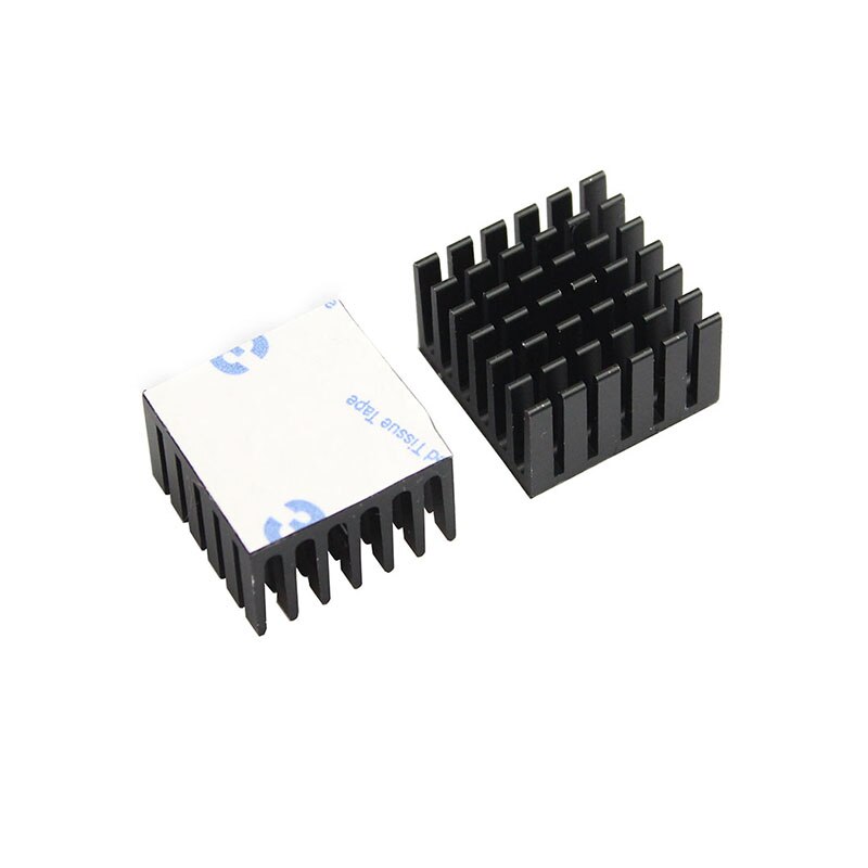 10 Stuks Ic Chipset 25Mm X 25Mm X 15Mm Chip Radiator Aluminium Heatsink Zwart