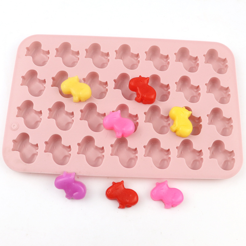 Moule en Silicone de dessin animé, Animal souris Kapibala alpaga crabe tortue avion savon chocolat gelée plateau à glaçons outils de décoration de gâteaux