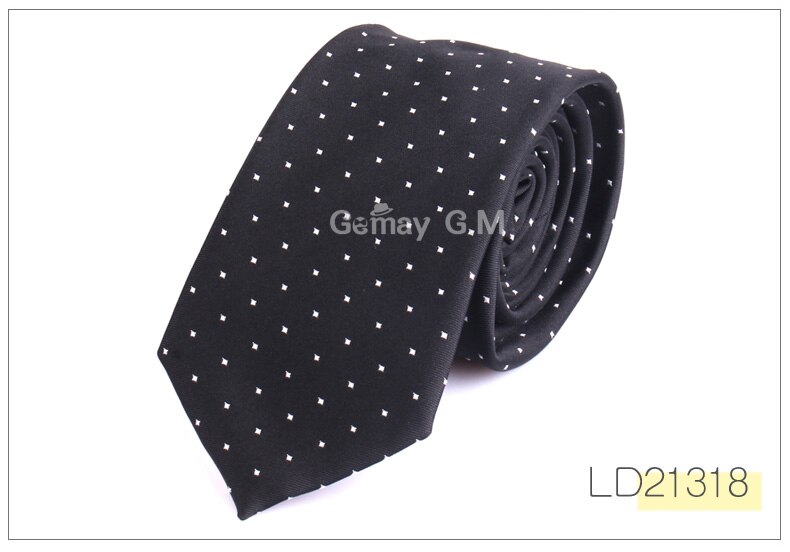 Jacquard vevd halsslips for menn bryllup business klassiske slips polyester slim herre slips for dress 6cm bredde slips: Ld21318