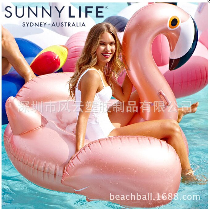 150*150cm Giant Swan Inflatable Pool Float For Adult Flamingo Ride-On Air Mattress PVC Swimming Ring Pool Party Toys