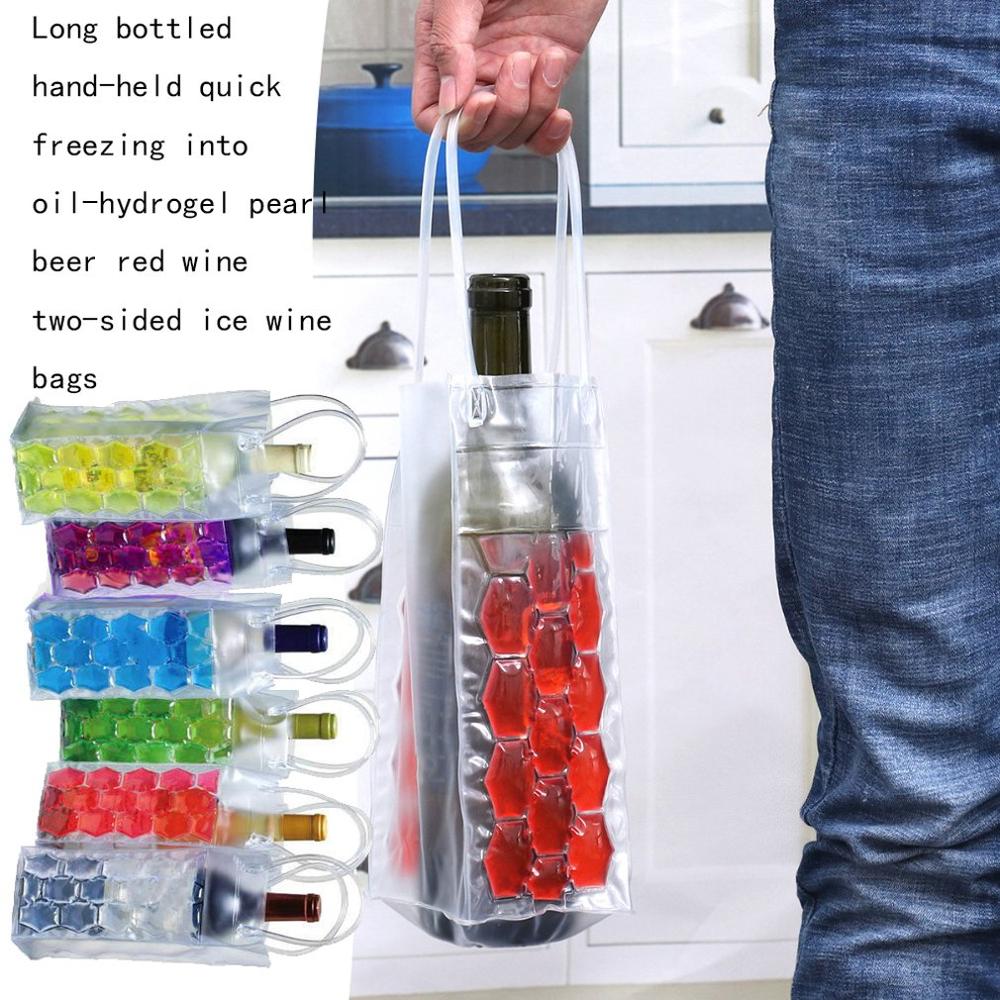 Bouteille de vin congélateur sac refroidissement refroidisseur sac de glace bière refroidissement Gel support transporteur Portable liqueur glace-froid outils