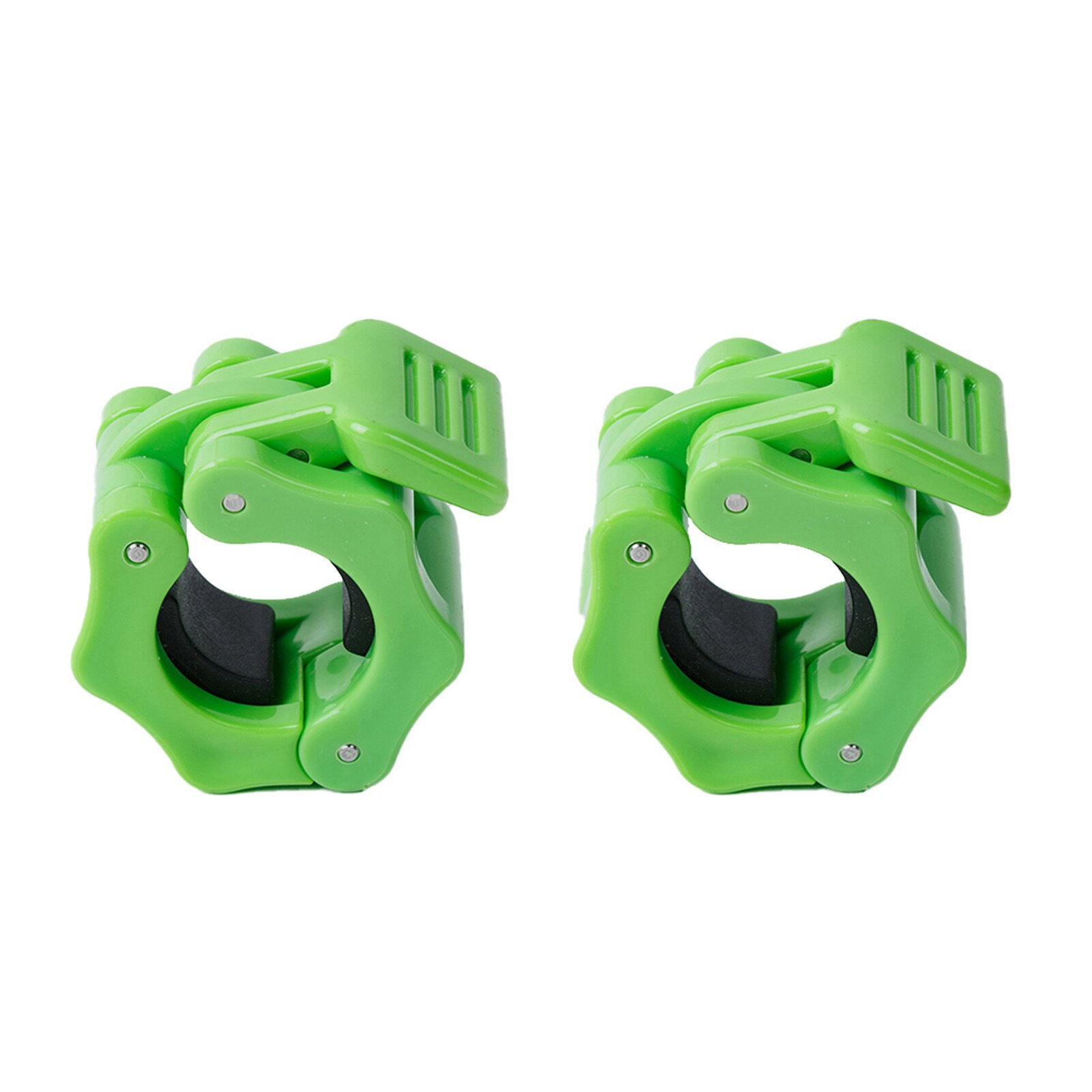 2 stücke Hantel Schellen Schnellverschluss 1 Zoll Durchmesser Standard Bar Gewicht Platten Kragen Clips Gewichtheben Fitness Ausbildung: Grün
