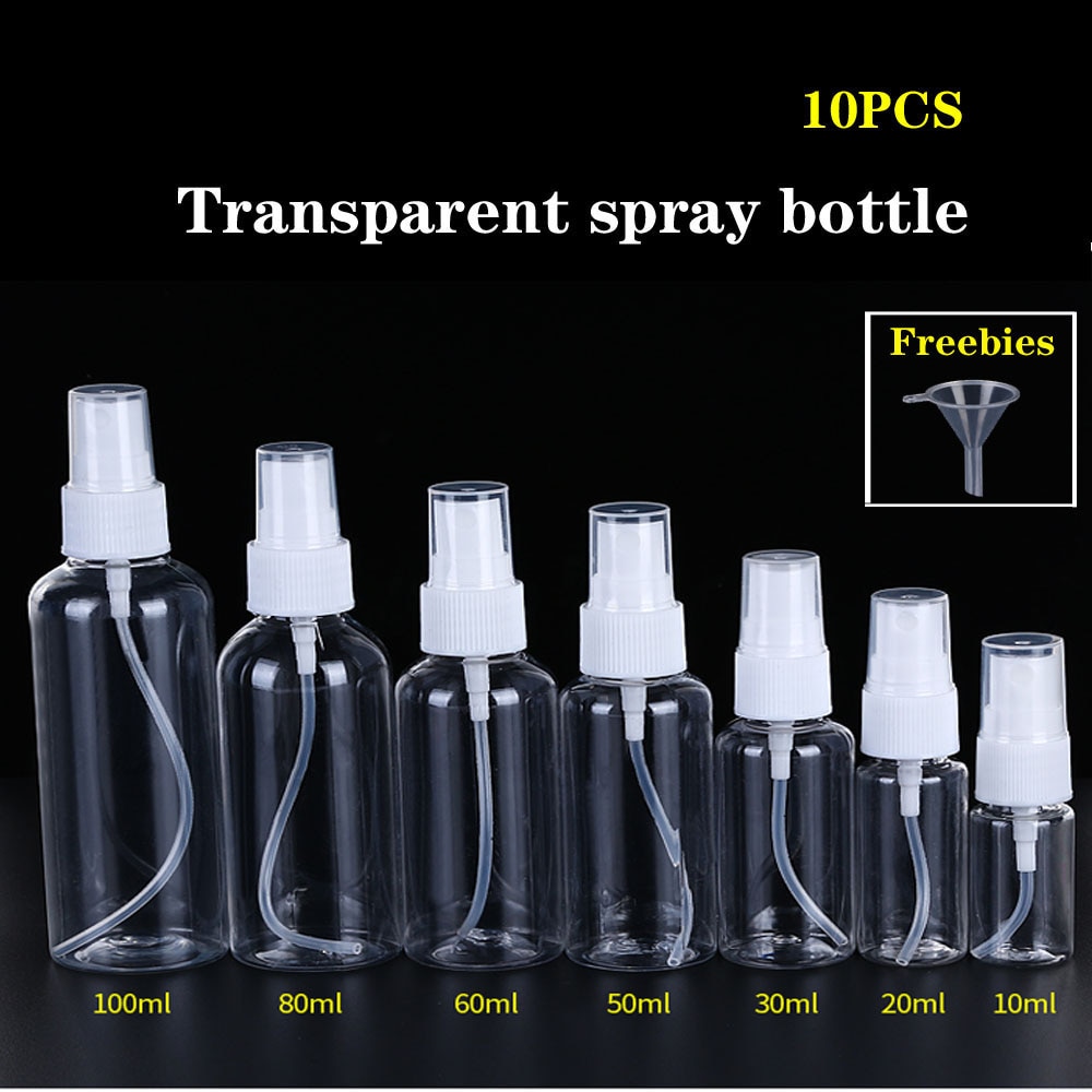 Plastic Spuitfles Kleine Alcohol Spray Fles Desinfectie Speciale Draagbare Aparte Fles Make-Up Water Spray Fles 10Pcs