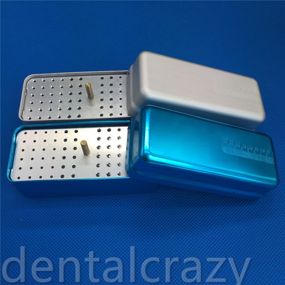 2 Pcs 72 Gaten Dental Bur Houder Blok Autoclaaf Sterilisator Box Stand