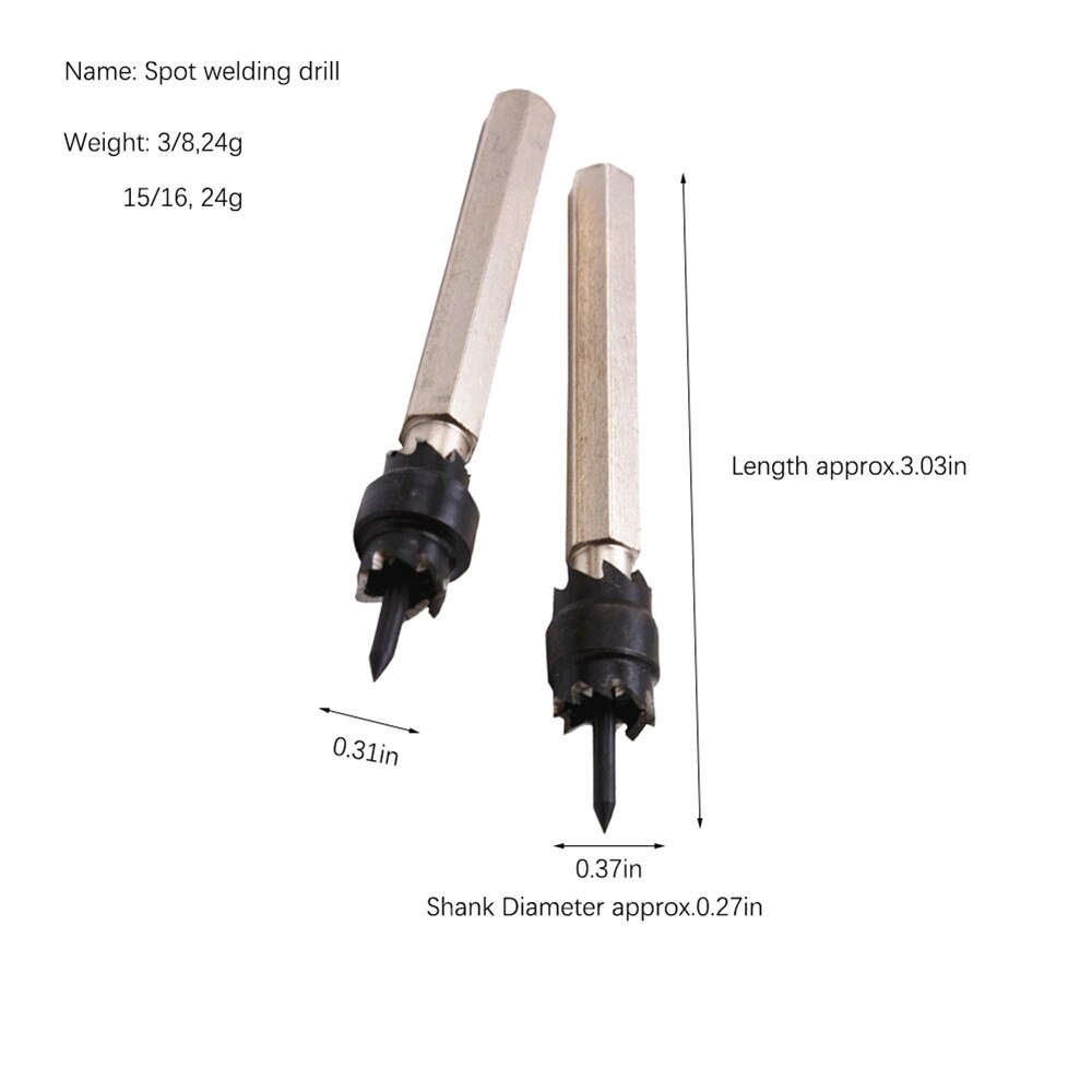 3/8 ''5/16 ''Puntlas Boor Cutter Double Side Carbide Getipt Roestvrij Metalen Gat Boor Centrum Voor tweemaal De Efficiëntie